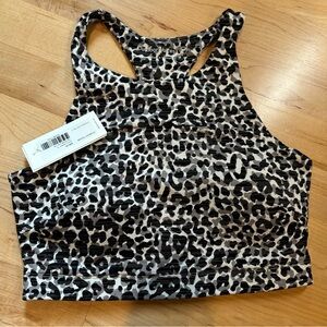 Outdoor Voices - TechSweat Crop Top - Snow Leopard- Size S - NWT